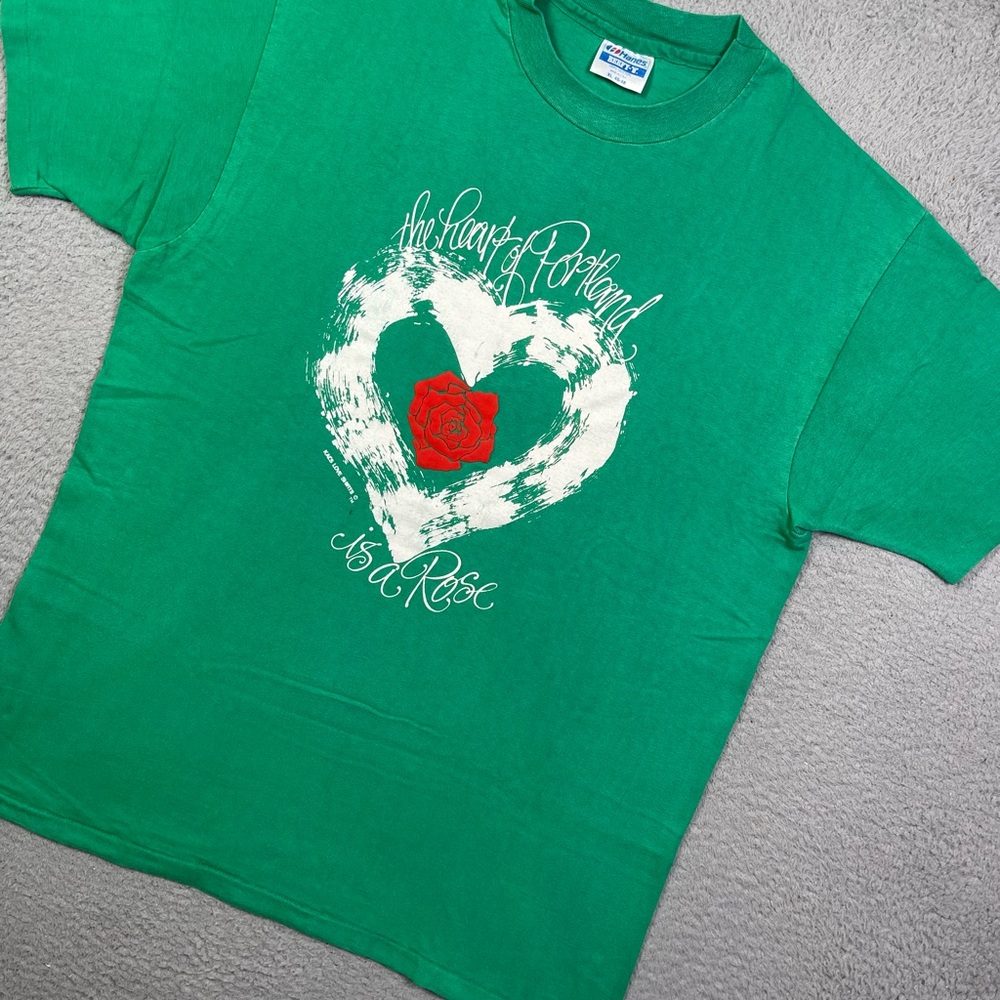 Vintage 90s Portland Oregon the heart‎ of Portland is a Rose T-shirt